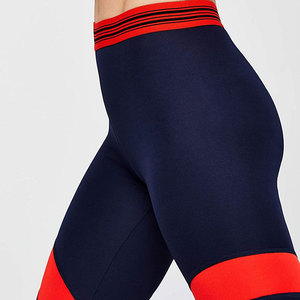 Leggings de fitness pour femmes, longueur cheville, taille haute, en Spandex/Nylon, séchage rapide, anti-transpiration, extensibles dans quatre directions, couleur unie, sans coutures - Product Image 2