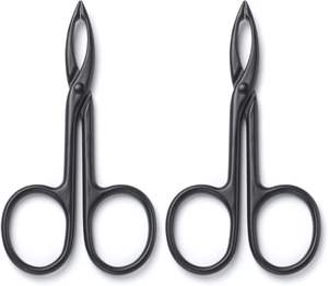 Ensemble de 2 pinces à épiler de luxe en acier inoxydable, fabriquées à la main, avec poignée ergonomique et pointes droites de précision pour les sourcils - Product Image 5