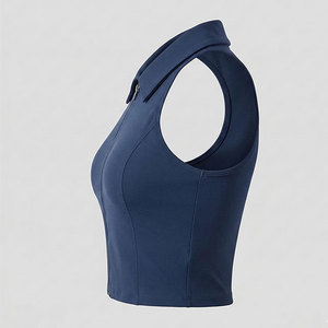 Nouveauté 2026 : Débardeur de sport grande taille pour femme, soutien élevé, col montant, imperméable et respirant, en tissu Spandex/Nylon - Product Image 3
