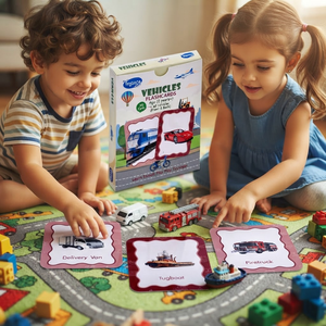 Tarjetas de Memoria Flash de Vehículos Toysaga, 30 Piezas para Niños de 2 Años o Más, Tarjetas Educativas con 60 Palabras de Vocabulario - Product Image 5