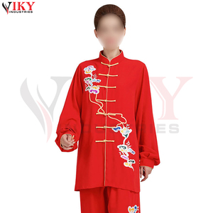 Tenue de Tai Chi Rouge Entièrement Personnalisée, Nouvelle Arrivée, Vêtement d'Entraînement d'Arts Martiaux, Produit de Qualité Supérieure, Uniforme de Kung Fu pour Femmes - Product Image 6