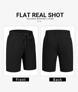 Pantalones Cortos Bermuda Urbanos para Hombre, Cintura Media, Tela de Algodón, Transpirables, Resistentes al Viento, de Secado Rápido, Casuales, para Playa, Deportes, Uso Diario - Product Image 4