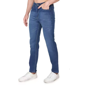 Jeans en denim pour hommes, design personnalisé orienté vers l'exportation, qualité supérieure, coupe slim, droite, décontractée, élégante, été, couleur unie, taille moyenne - Product Image 3