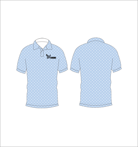 เสื้อโปโลสีฟ้าอ่อนแบบซับลิเมชั่น แขนสั้น สำหรับกอล์ฟ ชุดยูนิฟอร์ม แห้งเร็ว ชุดกีฬาสำหรับทีม ผู้ผลิต OEM - Product Image 6