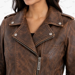 Chaqueta de Motociclista de Cuero PU para Mujer AL BARAKA WEAR, Tejido Personalizable, Diseño Transpirable, Servicio OEM, Venta al Por Mayor Disponible - Product Image 6