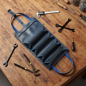 Premium Leather <b>Tool</b> <b>Roll</b> Folding Workshop Organizer <b>Roll</b> Up Bag For Carpenter Electrician Mechanic in Wholesale price - Product Image 3
