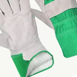 ถุงมือหนังวัวทนความร้อน สีเขียว ป้องกันความร้อน พร้อมปลอกข้อมือ - Product Image 4