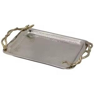 Bandeja de Metal Resistente para Chocolate, Bandeja Decorativa de Acero Inoxidable para Servir Dulces y Bocadillos - Product Image 6