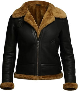 Chaquetas de Cuero Genuino para Mujer al por Mayor, Chaquetas de Cuero Elegantes y Modernas para Mujer - Product Image 1