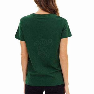 Camiseta de Mujer al por Mayor de Alta Calidad, Color Sólido, Transpirable, Ligera, 100% Algodón - Product Image 2