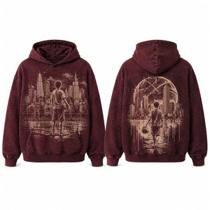 Sudadera con Capucha Extra Grande Unisex, 100% Algodón Orgánico, Felpa Ecológica, Transpirable, Informal, para Verano, con Bolsillo Frontal - Product Image 4