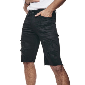 High Street Fashion Elastic Waist <b>Men</b> Denim Shorts Top Quality Custom Sublimated Printing <b>Men</b> Denim Shorts Fitness Shorts - Product Image 5