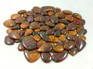 Cabochon lisse en pierre de sang naturelle, grossiste de pierres précieuses, utilisé pour la fabrication de bijoux, forme mélangée de pierres précieuses faites à la main - Product Image 3