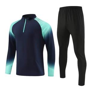Conjunto Deportivo Premium Navy Mint para Club de Fútbol, Chaqueta de Entrenamiento con Media Cremallera para Hombre, Uniforme Personalizado para Equipo de Fútbol - Product Image 2