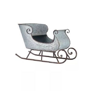 Hot Arrival Christmas Decorations <b>Vintage</b> Galvanized Iron Christmas Sleigh for Christmas <b>Ornaments</b> Decorations - Product Image 3