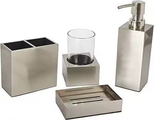 Premium Quality Metal <b>Bathroom</b> <b>Set</b> Luxury Bath ware <b>Accessories</b> Collection for Hotel Resort Home Guest <b>Bathroom</b> - Product Image 3