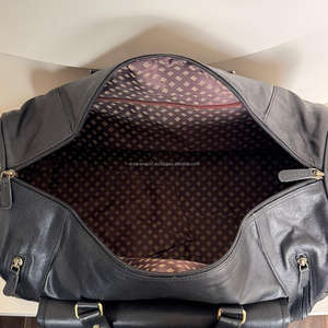 Bagages de nuit en cuir de vachette personnalisé sac de week-end en cuir pleine fleur avec compartiment à chaussures sac de voyage en cuir véritable pour hommes - Product Image 6