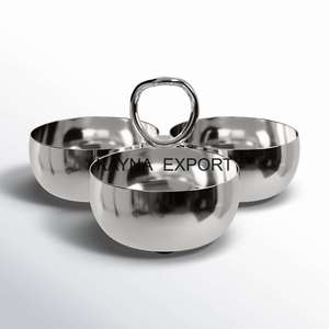 Los hoteles y restaurantes utilizan tazones para servir comida de latón pulido y ecológico para fiestas. - Product Image 2