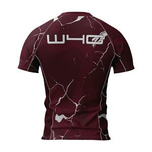 T-shirt de sport pour homme imprimé par sublimation, col rond, manches courtes, haut décontracté, personnalisé, séchage rapide, respirant, vêtements de sport pour l'entraînement - Product Image 6