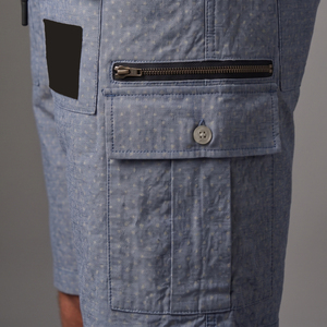 Pantalones cortos cargo de lona transpirables de secado rápido estilo vintage para hombre, para uso casual al aire libre. - Product Image 3