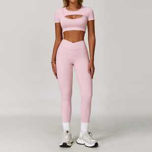 Conjunto de Yoga para Mujer de Marca Privada, Conjunto de Yoga Personalizado para Mujer, Conjunto de Yoga para Mujer a Bajo Precio, Ropa Deportiva Ligera - Product Image 4