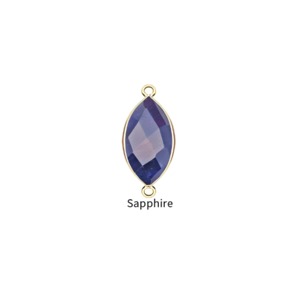 Smokey Topaz Faceted Marquise Gemstone Connector 10x14mm Sterling Silver Double <b>Bail</b> <b>Pendant</b> Charm for Jewelry Making - Product Image 4