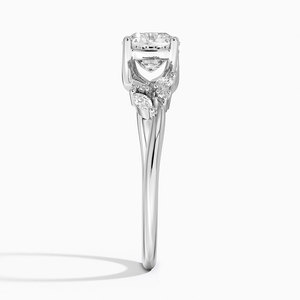 Anillo BOJ 0149 con Corte Cojín, Plata 925, Engaste de Racimo Marquise, Anillo Solitario con Diamante de 2ct, Color D, VVS1, Moissanita, Certificado GRA, en Oferta - Product Image 3