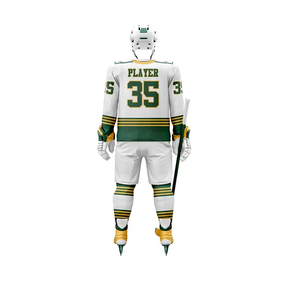 Uniforme de hockey sobre hielo de poliéster 100% con diseño personalizado, cómodo y de talla ajustable, con nombre de equipo e impresión personalizados, en stock. - Product Image 6