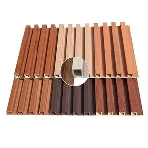 Modern WPC Wall Panels Striped Wood Grain Outdoor Waterproof Decorative Cladding for Household Use - Product Image 4