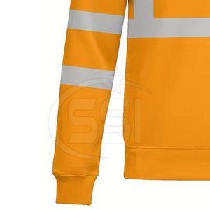 Sweat-shirt de sécurité léger et robuste, classe 2 ANSI, avec LED clignotante, imperméable, haute visibilité, vêtements de travail, mélange de coton doux, logo - Product Image 5