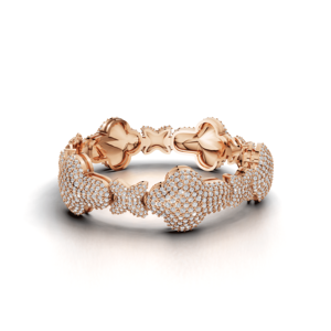 Hip Hop Iced Clover <b>Bracelet</b> Men Women 925 Sterling <b>Silver</b> Rhodium Plated Moissanite Butterfly Link Gift L - Product Image 3
