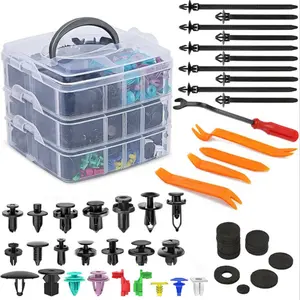 726PCS Car Body Plastic Auto Fasteners Push Trim Clips Pin Rivet Bumper Kits