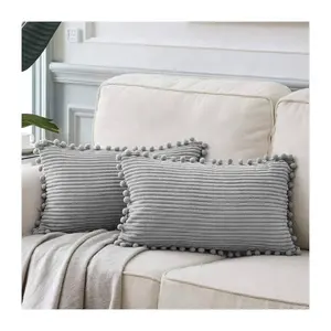 Grey Anti-microbial Washable Waterproof Protector With Zipper Bug Proof Protect Against Dust Embroidered Allergens Pillow Cover