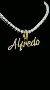 Pendentif en diamant Moissanite personnalisé en or jaune 14 carats 2.5 pouces pendentifs en lettres bijoux Hip Hop glacés pour hommes et femmes - Product Image 2