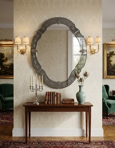 Espejo de Pared Clásico Estilo Barroco Veneciano |   Espejo Decorativo Antiguo de Lujo para Sala de Estar, Dormitorio, Entrada y Decoración de Pared Vintage - Product Image 1