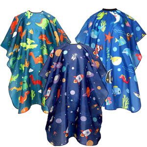 Cape de Barbier pour Enfants, Cape de Coiffure Professionnelle, Cape de Salon Imperméable en Polyester, Impression Sublimée Personnalisée, Col Ajustable - Product Image 1