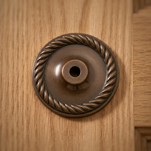 Excellente plaque de dosseret en laiton bronze avec bordure en corde, finition mate, poignée de meuble, quincaillerie pour la maison, le bureau et l'hôtellerie - Product Image 1