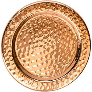 Assiettes de présentation rondes en métal galvanisé argenté avec bord festonné, style rustique campagnard, pour mariages (vente en gros) - Product Image 6