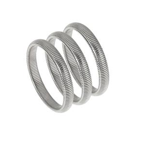 Gold Bangle <b>Bracelet</b> for Women Chunky <b>Stretch</b> <b>Bracelet</b> Stainless Steel Wide Chain Bangles Trendy Stackable Jewelry Gift - Product Image 1