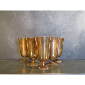 Most Selling Vintage Brass <b>Goblet</b> Bell Shape Handmade Metal <b>Wine</b> Cup For Party Occasion Durable Design - Product Image 2