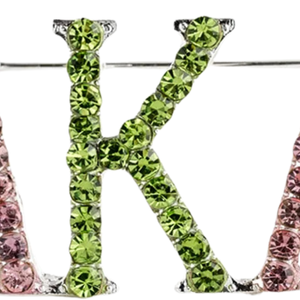 Small Greek Letter Lapel Pin Pink Green Gold Metal Sorority Inspired Brooch Decorative Badge for Women Suit Shirt <b>Scarf</b> <b>Hat</b> - Product Image 6