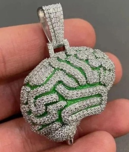 จี้โมอิสซาไนต์เคลือบเงา 925 เงินแท้ชุบทอง จี้ฮิปฮอป จี้แร็ปเปอร์ จี้บลิง จี้โมอิสซาไนต์ VVS สำหรับผู้ชาย - Product Image 3