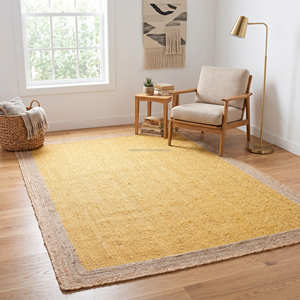 120 × 180 cm Natural Geometric Hand Braided Jute Rug for Scandinavian Living Room - Product Image 5