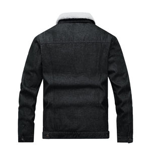 High Quality Custom Designed Men's Winter Canvas Denim <b>Jacket</b> Front Logo 100% Cotton Zipper Closure Breathable Outdoor Casual - Product Image 2