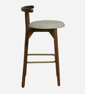 <b>Adjustable</b> PU Leather <b>Bar</b> <b>Stool</b> Scratch Resistant Provincial Teak Finish Counter Height Kitchen <b>Bar</b> Furniture with Metal Base - Product Image 5