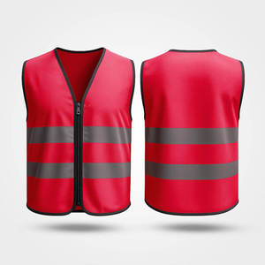เสื้อกั๊กสะท้อนแสงสีดำสำหรับผู้ชาย คอตั้ง ปิดด้วยซิป สไตล์ลำลองสำหรับทำงาน ผลิตจากวัสดุโพลีเอสเตอร์ เหมาะสำหรับใส่ในฤดูหนาว - Product Image 6