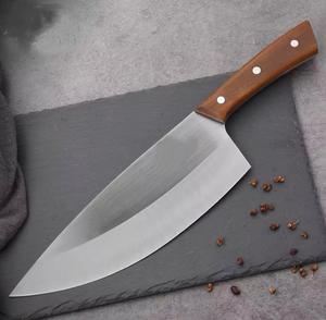 Steel Craft International Custom Hand Forged Eco-Friendly High Carbon Steel Chef <b>Knife</b> Ambidextrous Wood Handle - Product Image 5