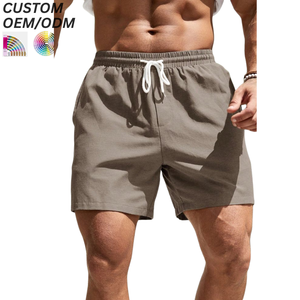 Shorts de sport en coton uni pour hommes, tissu doux et respirant, logo personnalisé, support OEM ODM pour la vente en gros - Product Image 4