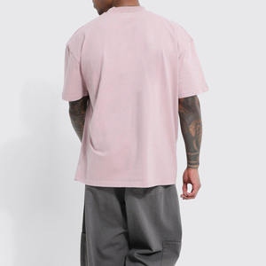 T-shirt Homme Coupe Boxy Personnalisable avec Logo, Coton Peigné 280 GSM, Col Côtelé, Épaules Tombantes, Style Streetwear Oversize - Product Image 4
