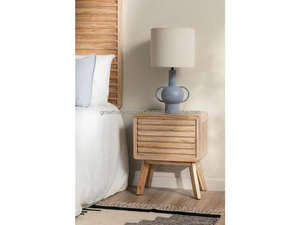 Mesa de Noche Flotante de Madera Maciza de Mango |   Estante de Pared para Dormitorio de Madera con 2 Cajones |   Mueble de Almacenamiento Moderno para Dormitorio - Product Image 2